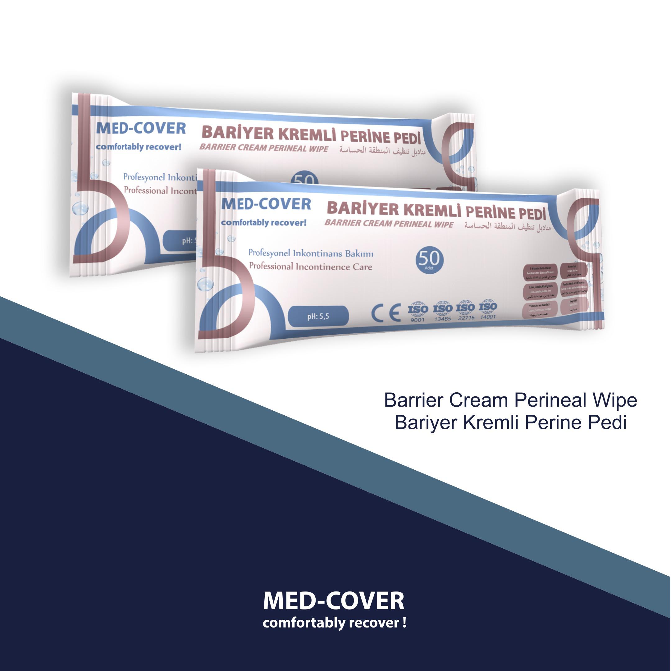 MED-COVER Barrier Cream Perineal Wipe