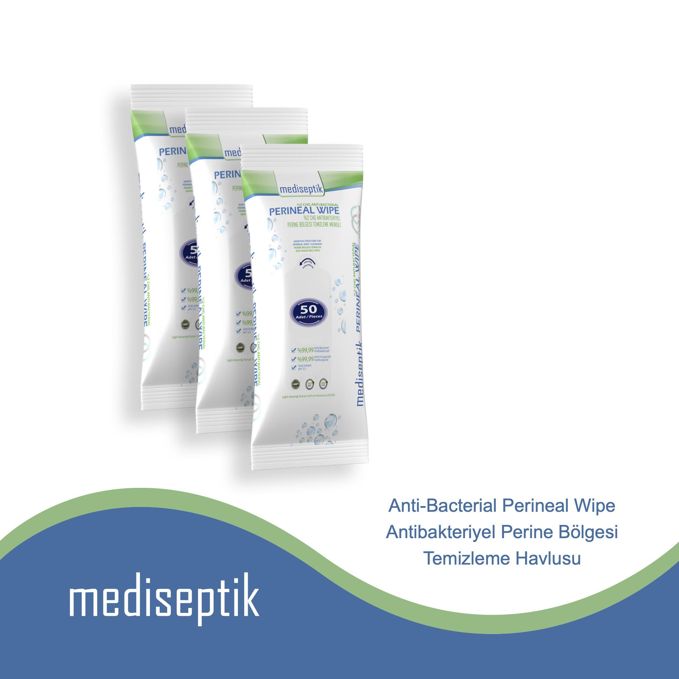 MEDİSEPTİK 2% CHG Antibacterial Perineal Wipes  