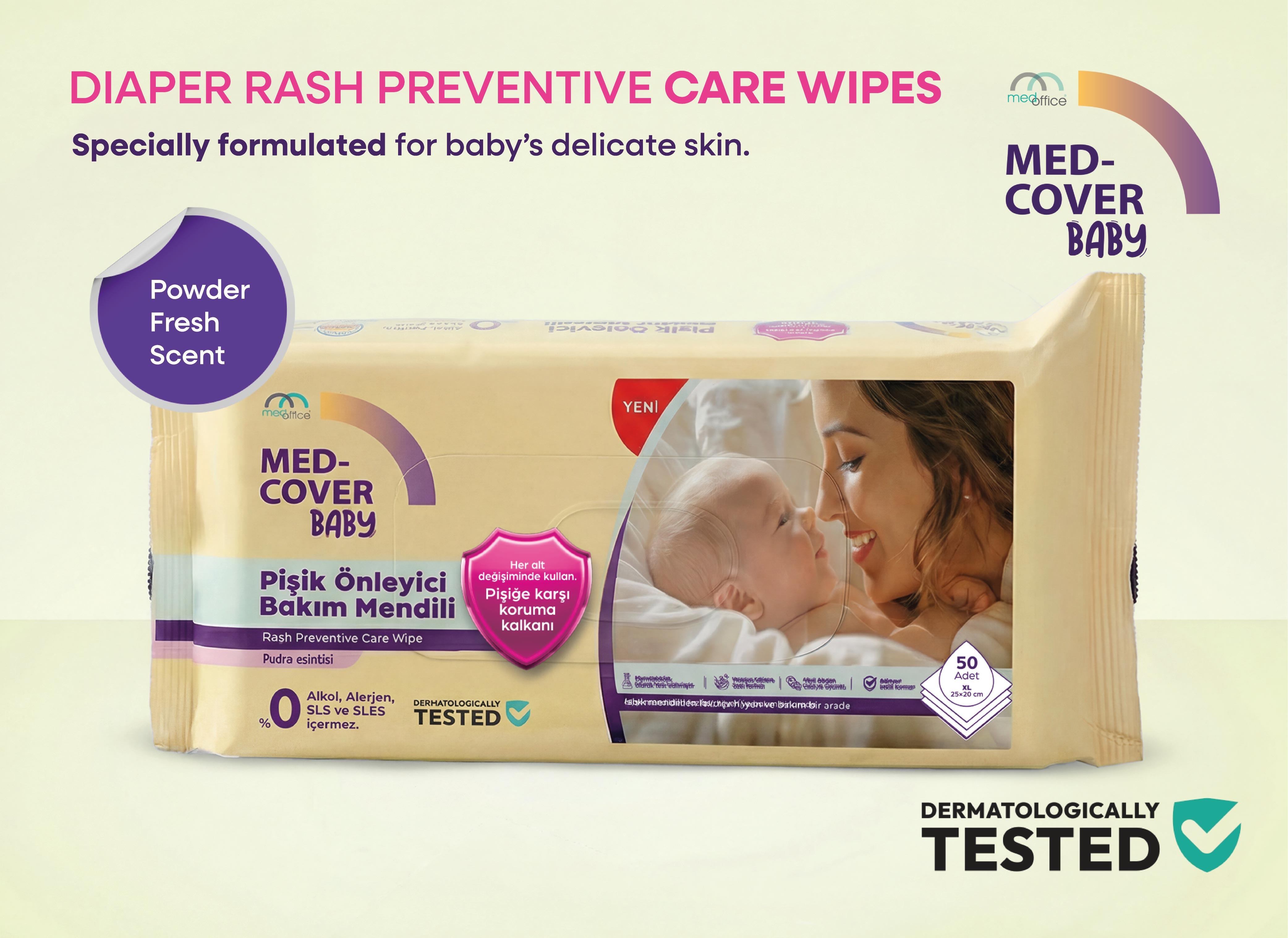 Pişik Önleyici Bakım Mendili – Pudra Esintisi