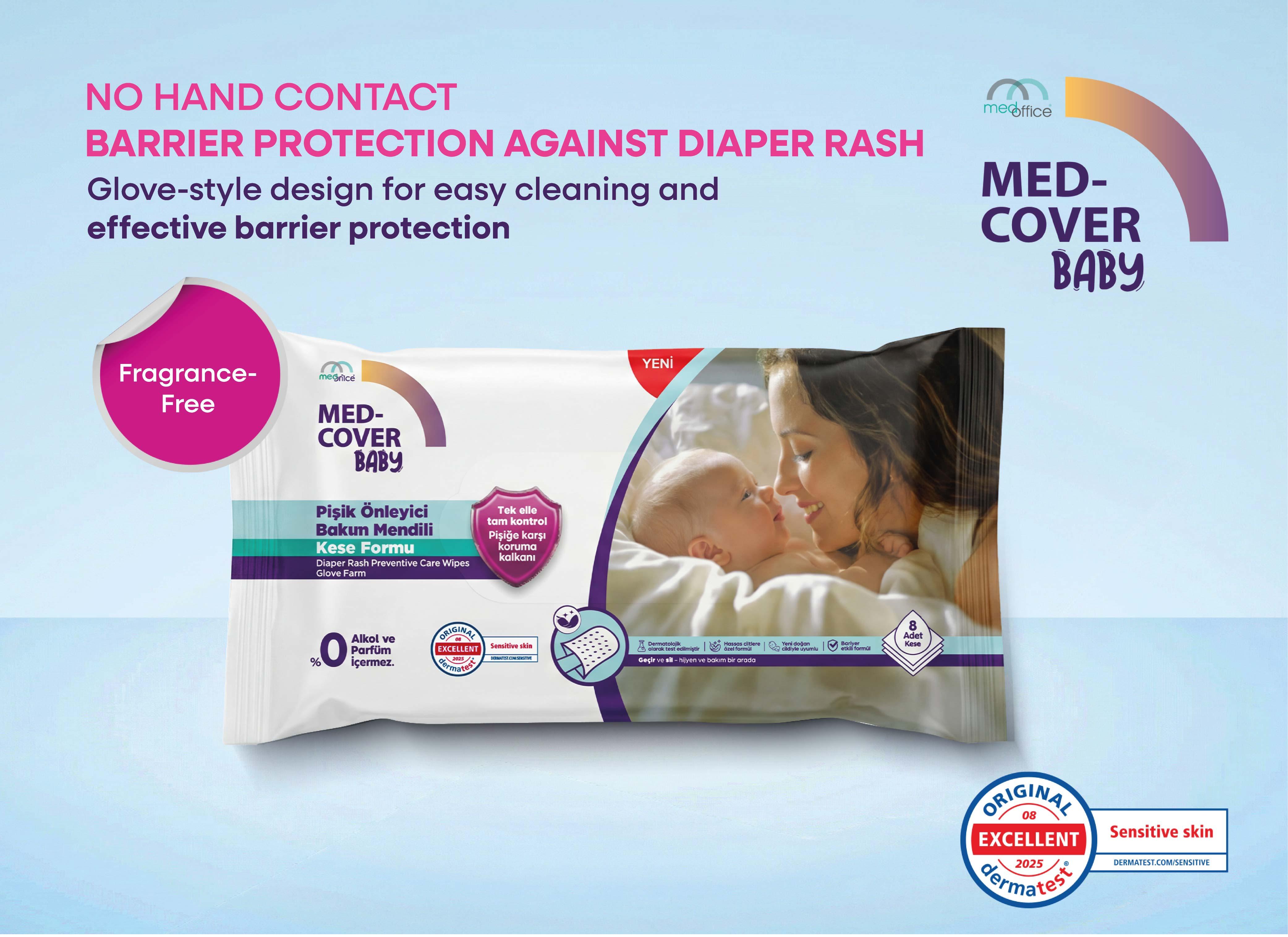 Med-Cover Pişik Önleyici Bebek Mendili - Kese Formu