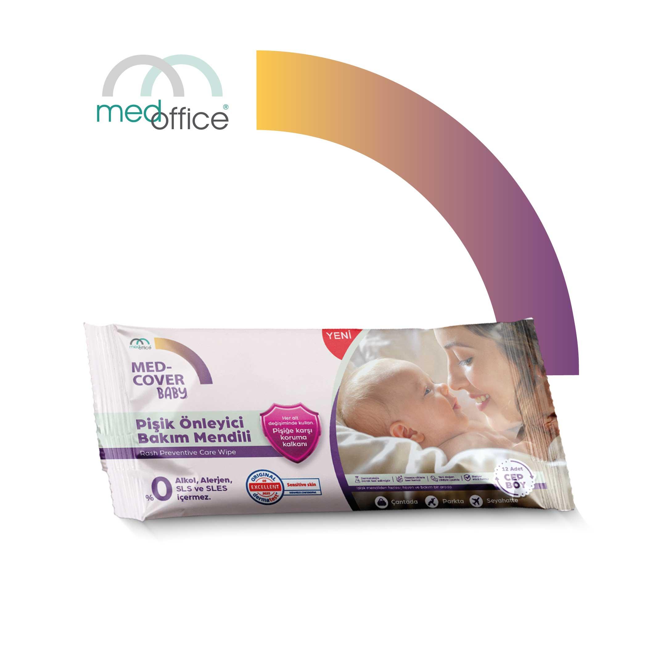MED-COVER Pişik Önleyici Bebek Mendili - Cep Boy