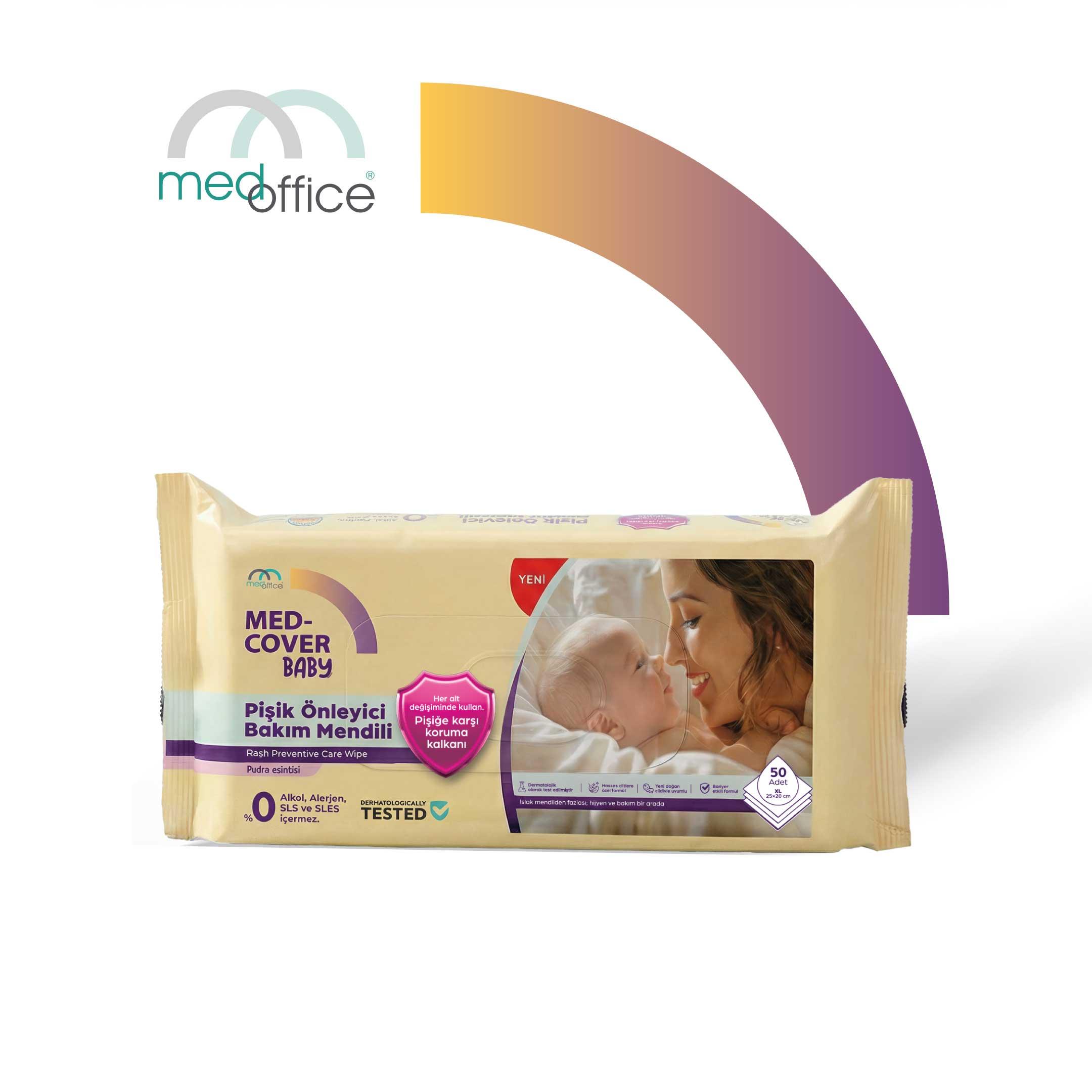 MED-COVER Pişik Önleyici Bakım Mendili – Pudra Esintisi