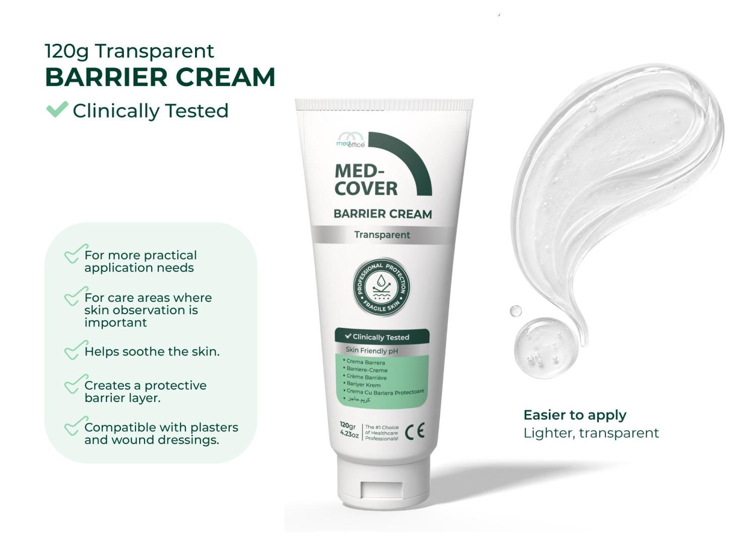 MED-COVER Transparent Barrier Cream 120 gr