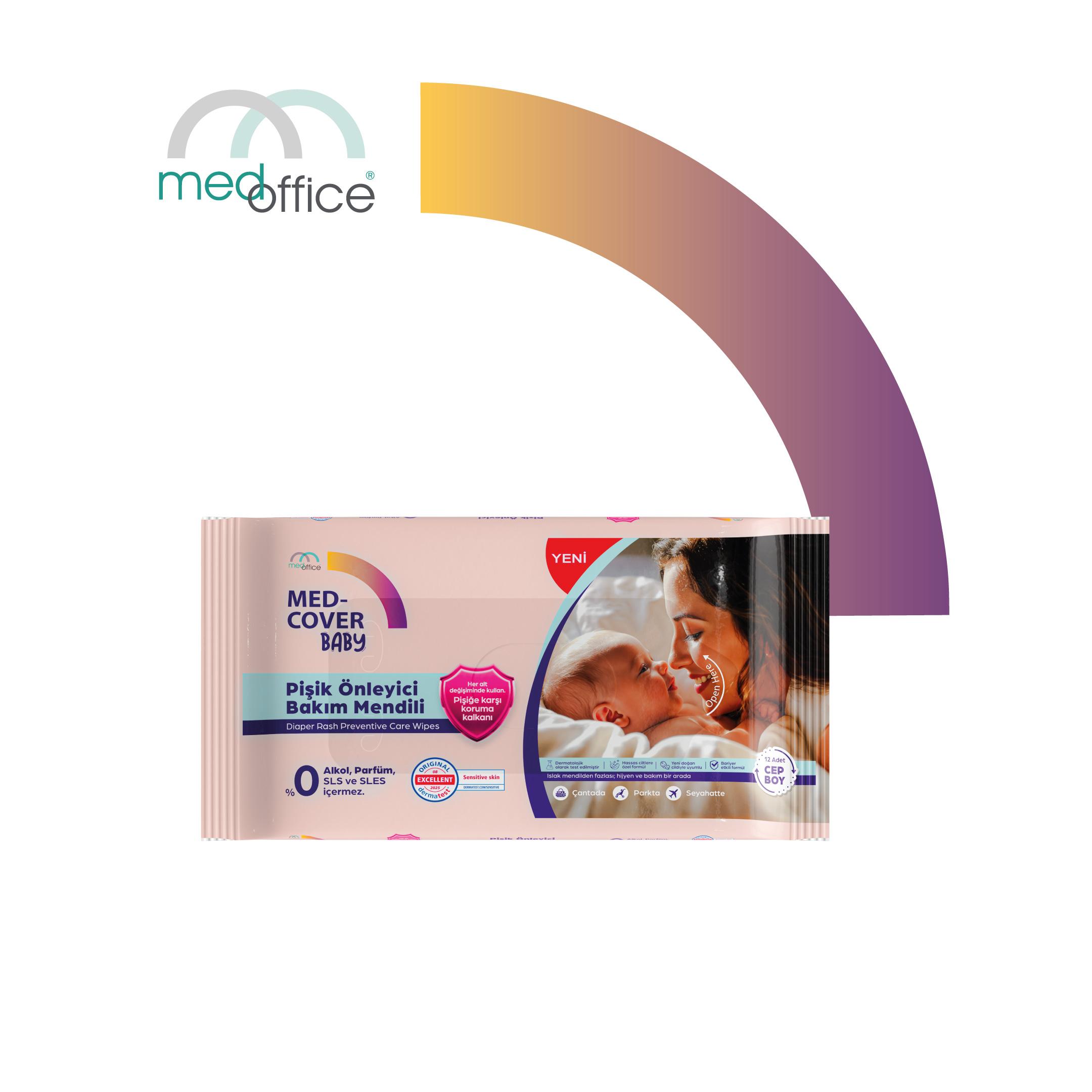 MED-COVER Pişik Önleyici Bebek Mendili - Cep Boy