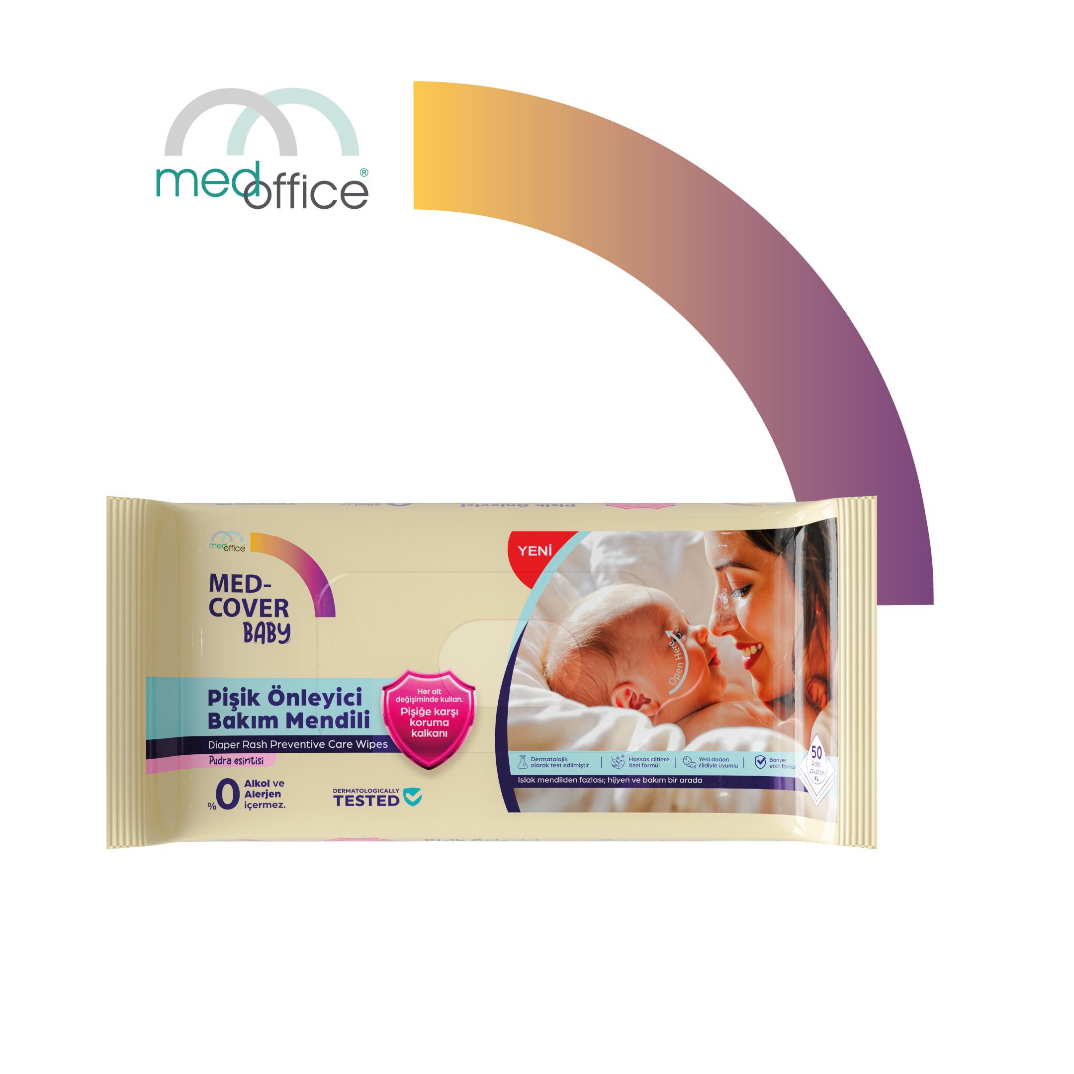 MED-COVER Pişik Önleyici Bakım Mendili – Pudra Esintisi
