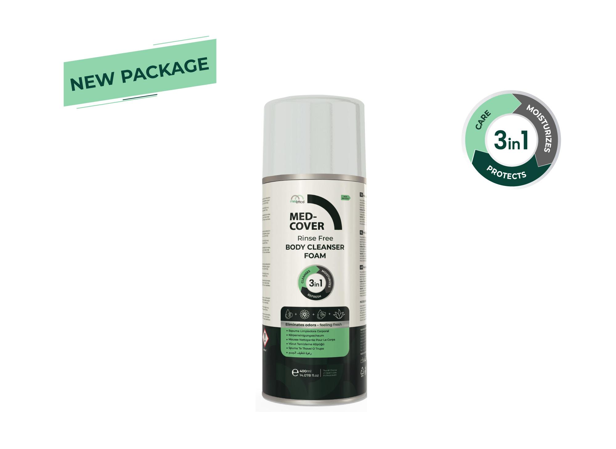 MED-COVER Aerosol Body Cleansing Foam 400ml