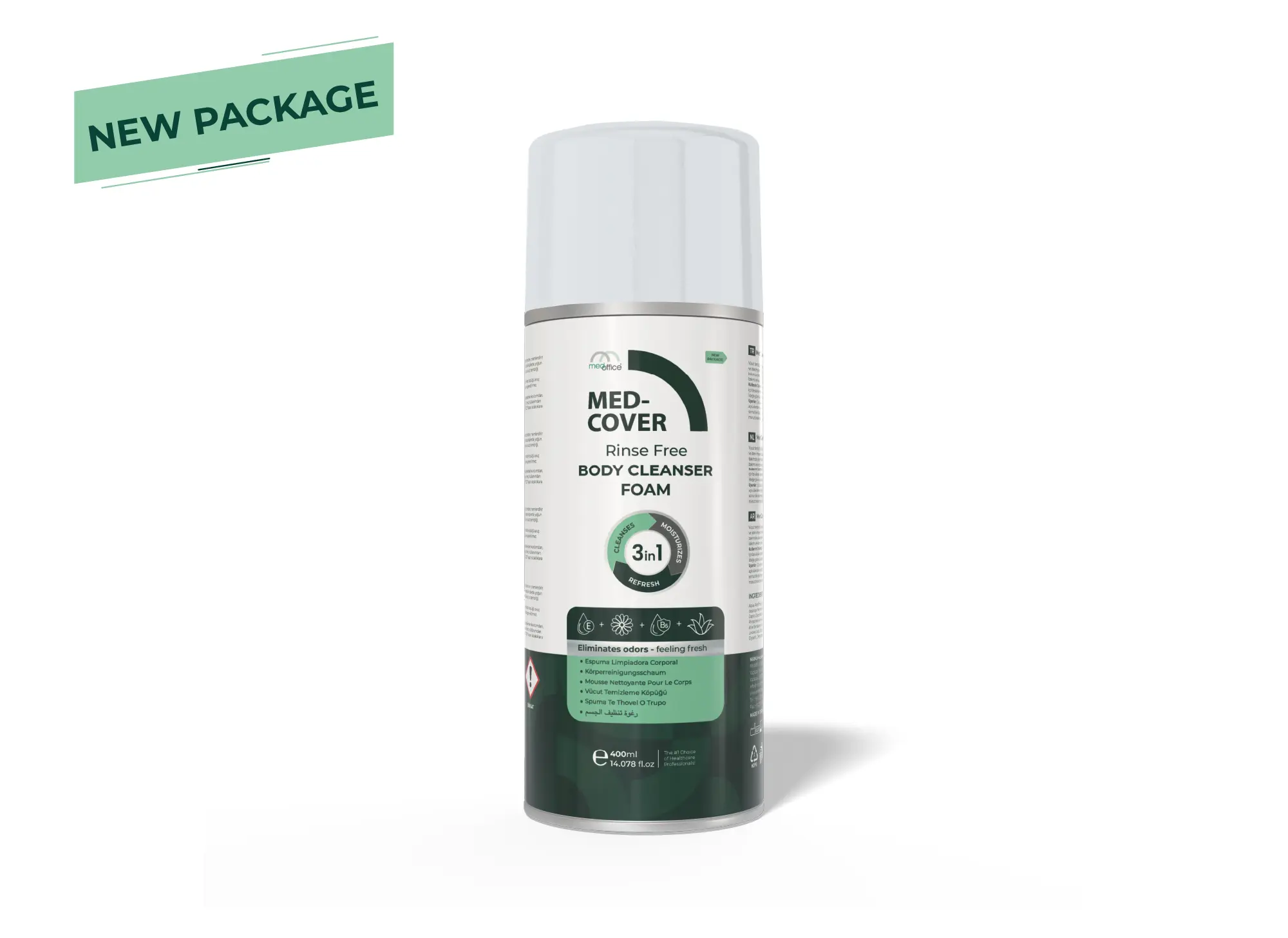 MED-COVER Aerosol Body Cleansing Foam 400ml