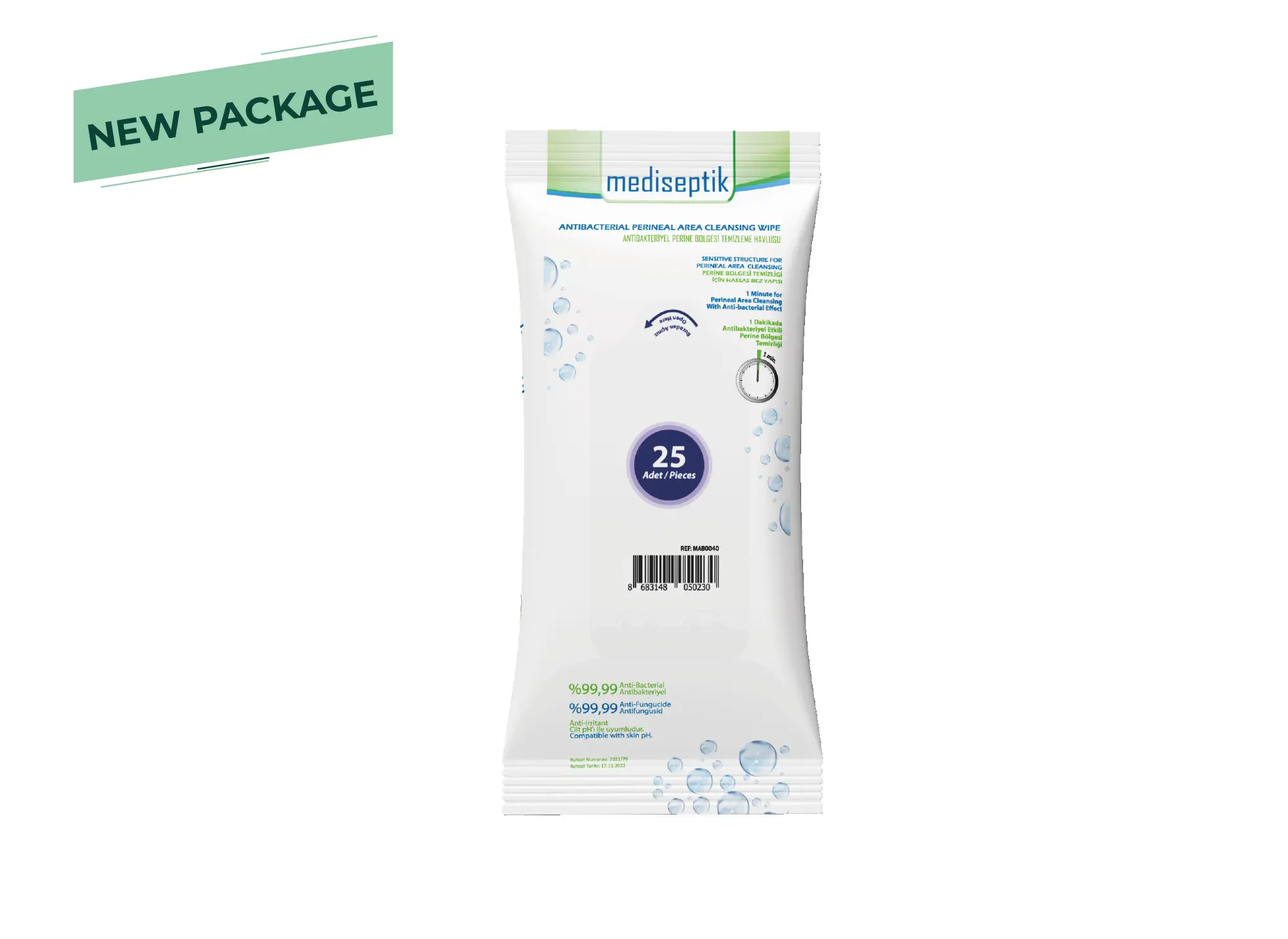 MEDISEPTIK Antibacterial Perineal Wipes  
