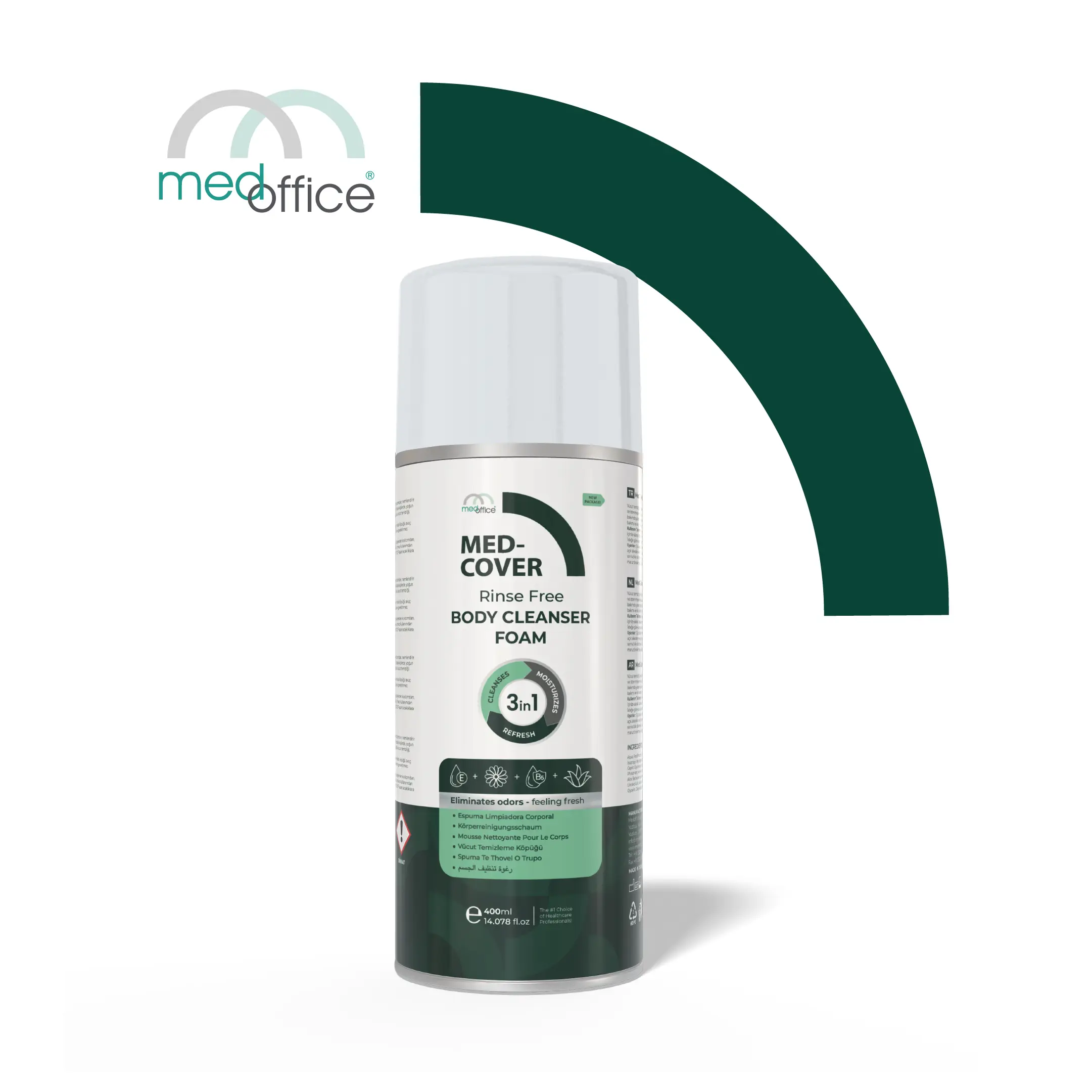 MED-COVER Aerosol Body Cleansing Foam 400ml